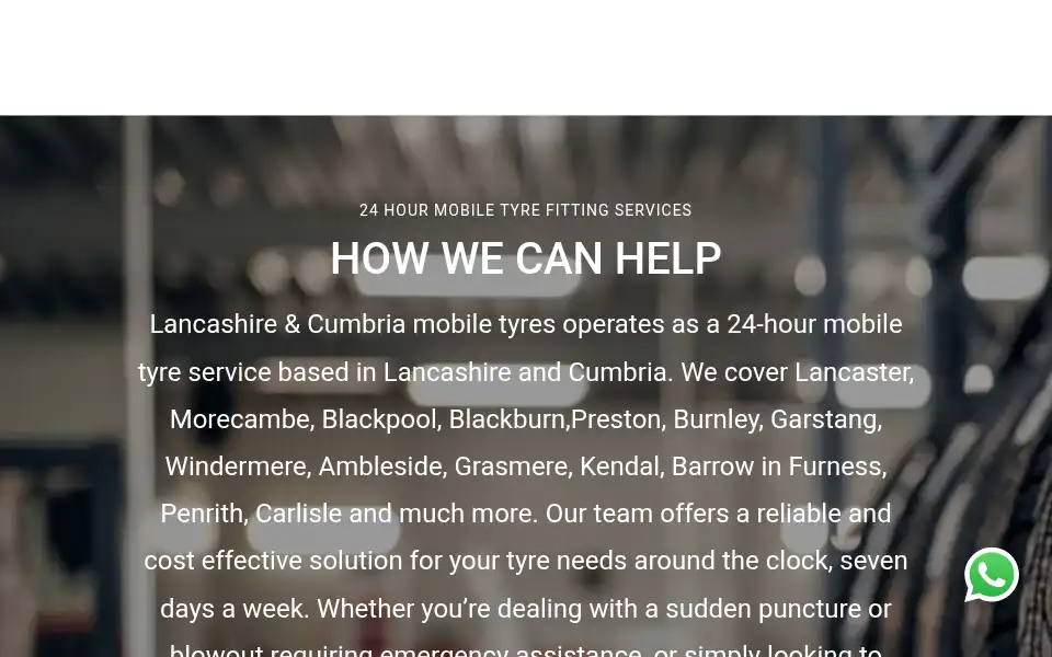 Screenshot of lancashire-cumbriamobiletyres.co.uk