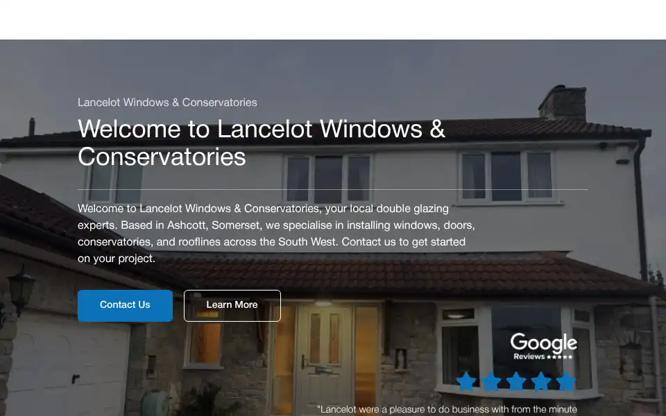 Screenshot of lancelot-windows-conservatories.co.uk