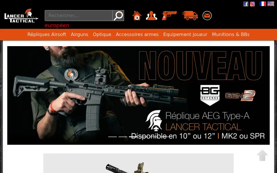 Screenshot of lancertactical.eu