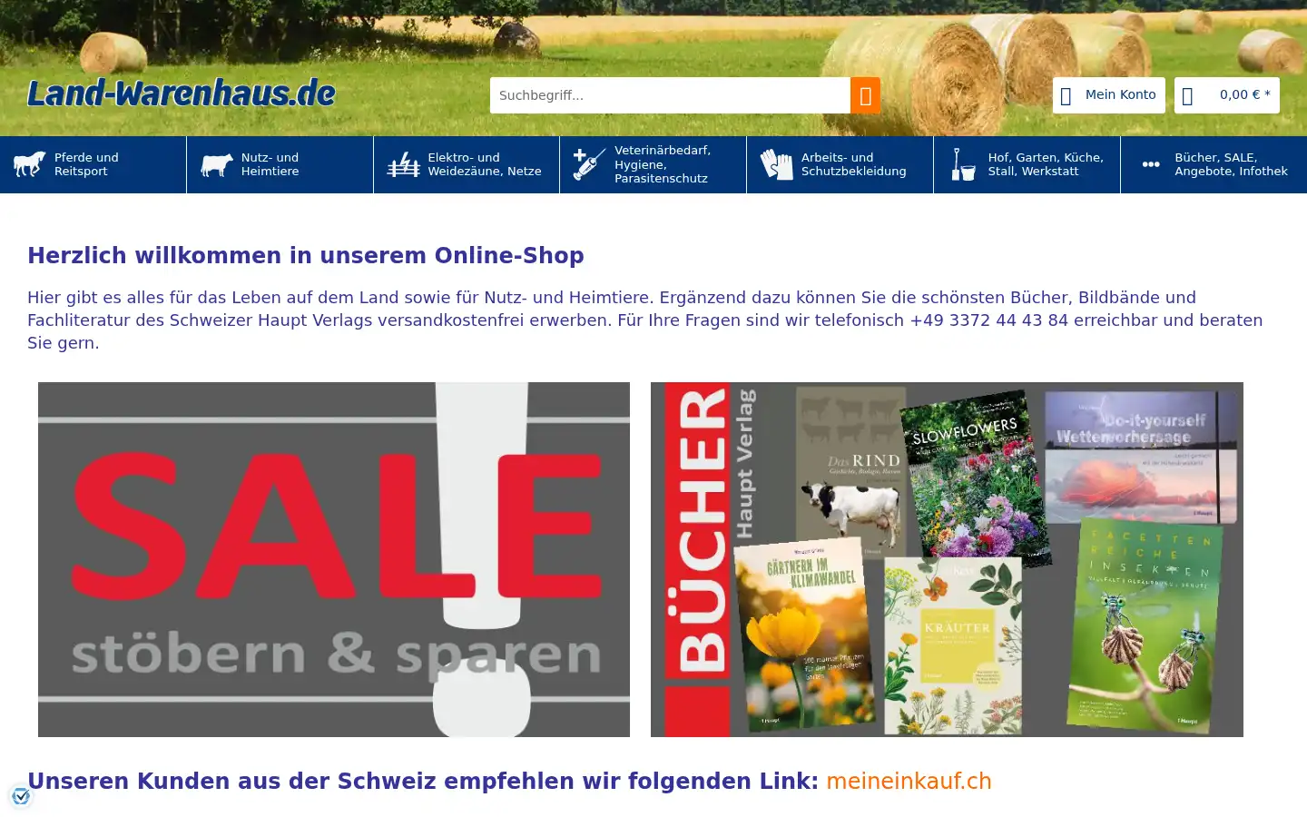 Screenshot of land-warenhaus.de