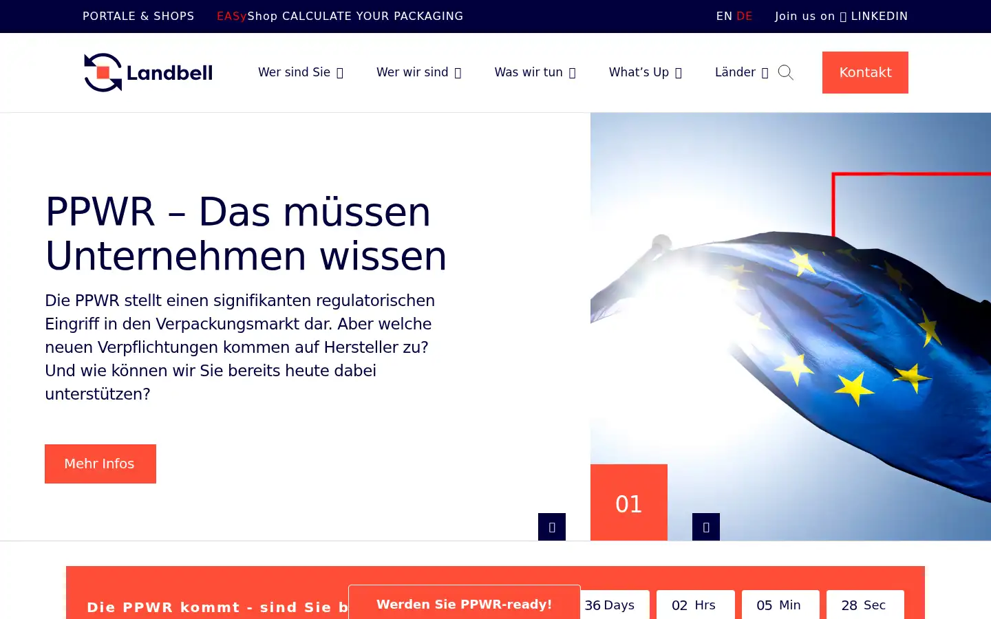 Screenshot of landbell.de