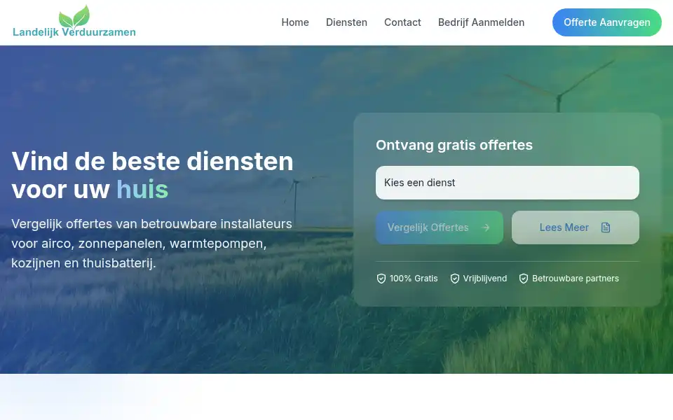 Screenshot of landelijkverduurzamen.nl