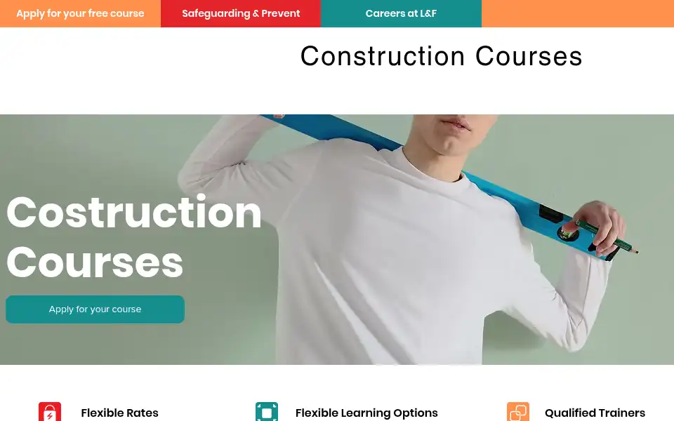 Screenshot of landftraining.com