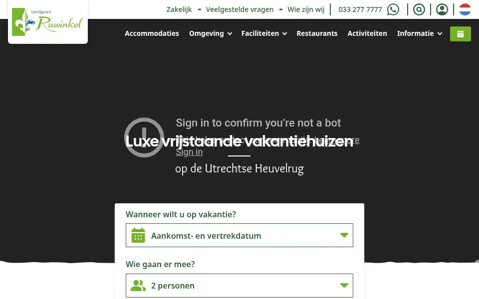 Screenshot of landgoedruwinkel.nl