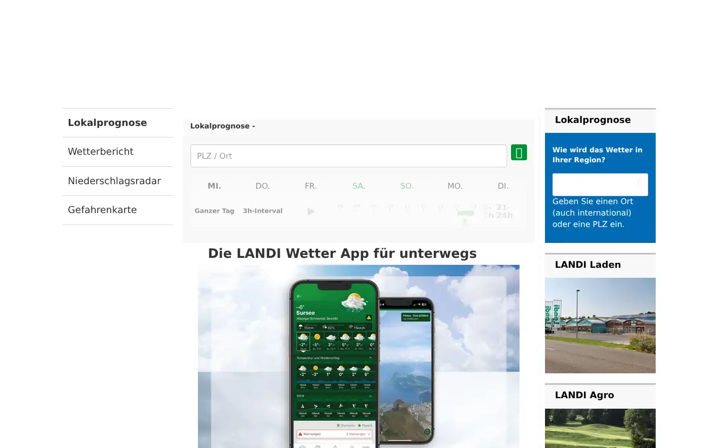 Screenshot of landi.ch