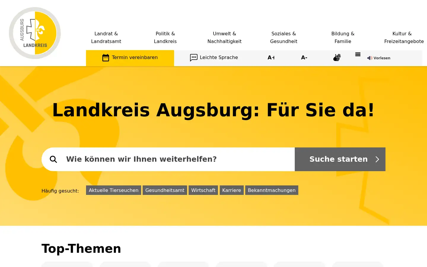 Screenshot of landkreis-augsburg.de