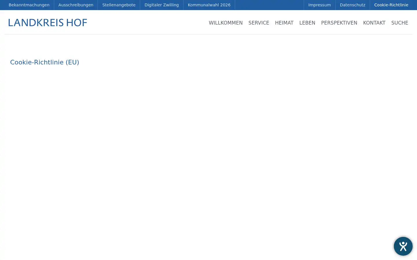 Screenshot of landkreis-hof.de