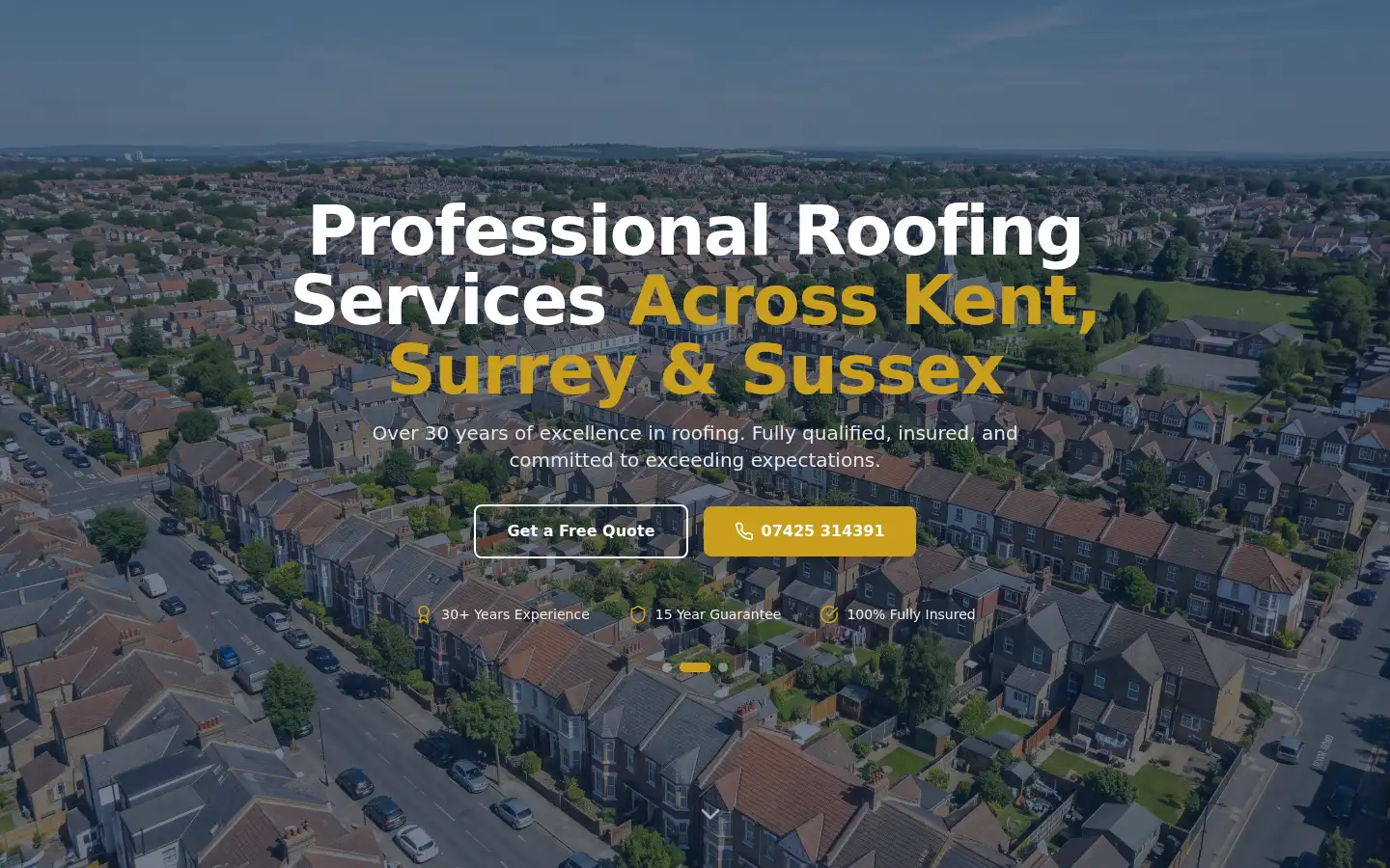 Screenshot of landmarkroofingandguttering.co.uk