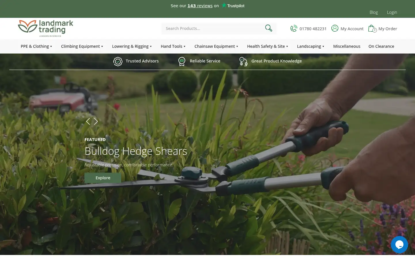 Screenshot of landmarktrading.com