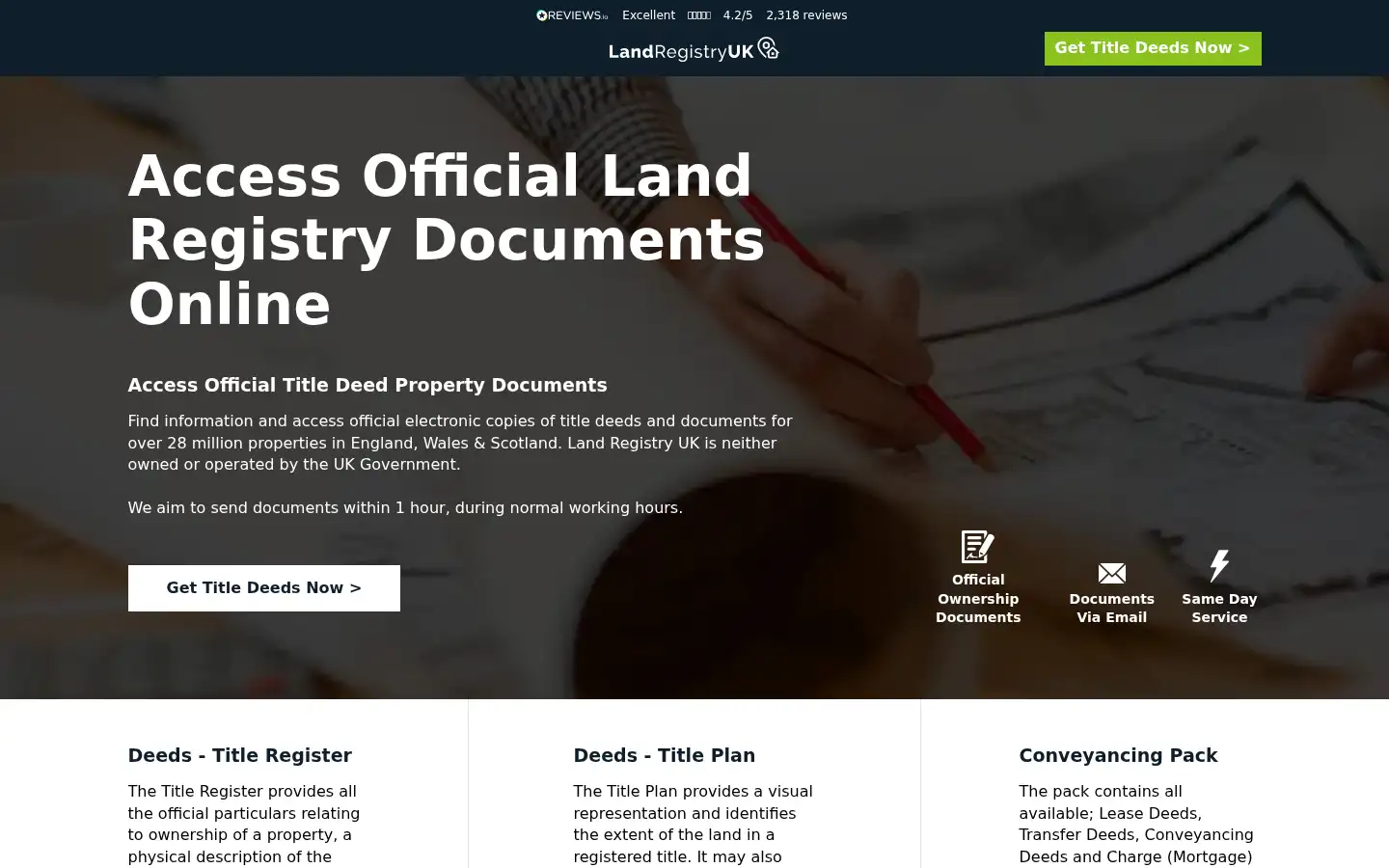 Screenshot of landregistry.uk