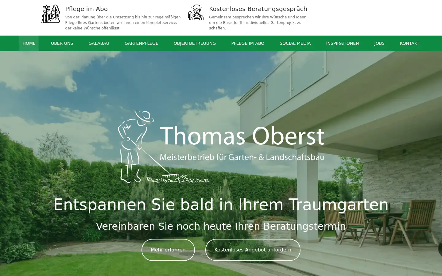 Screenshot of landschaftsbau-oberst.de
