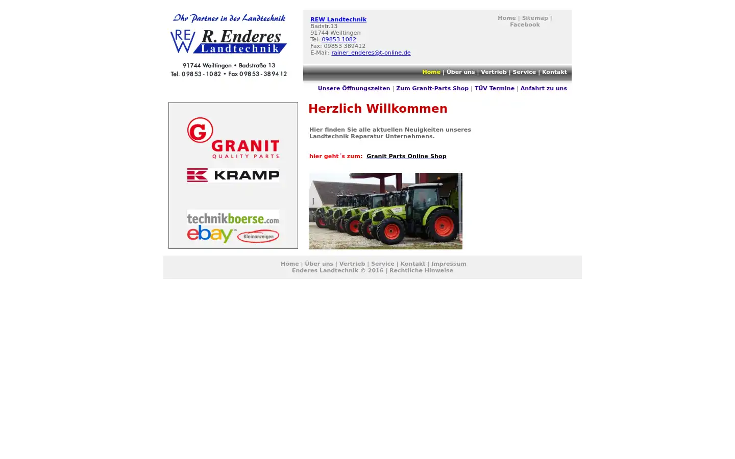 Screenshot of landtechnik-enderes.de