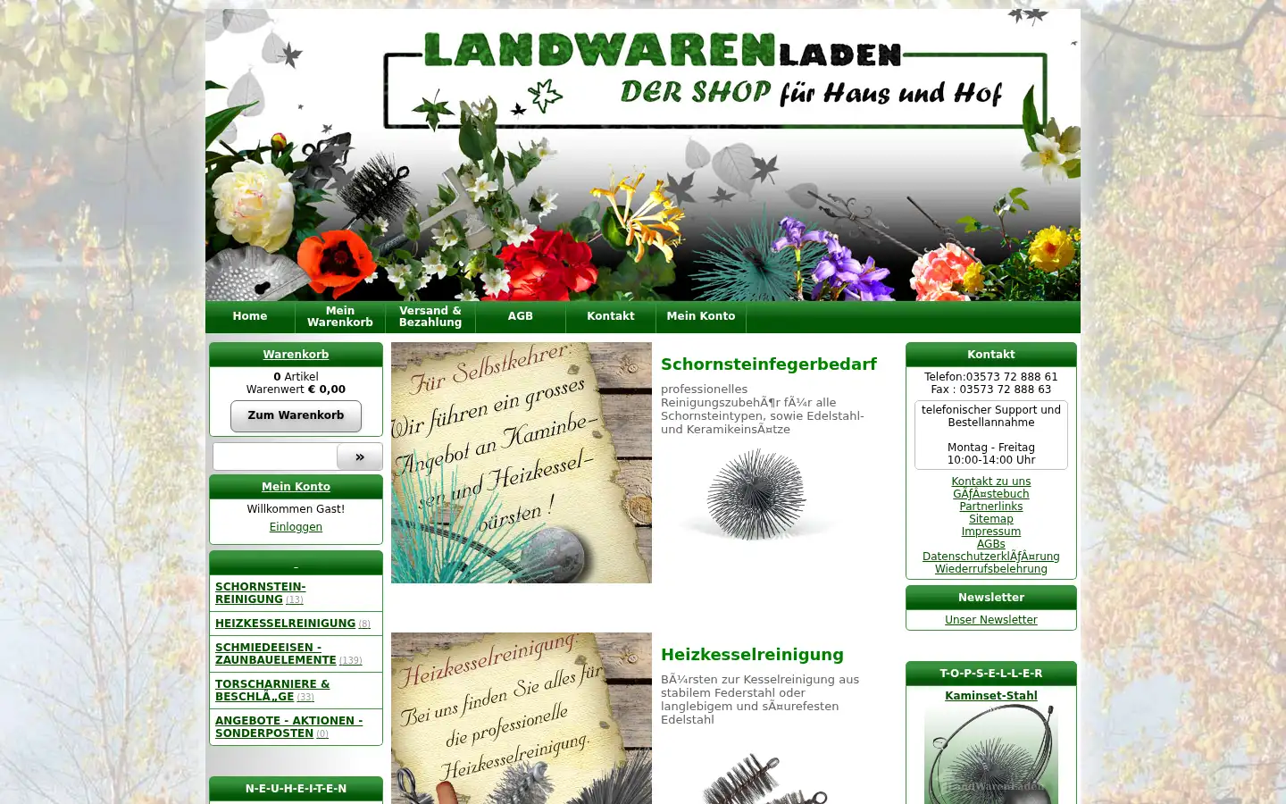 Screenshot of landwarenladen.de