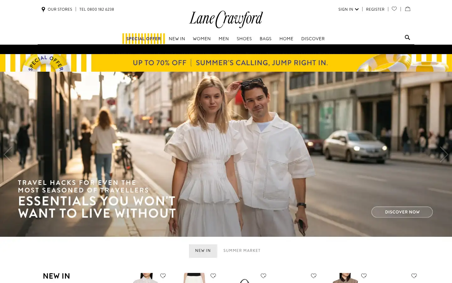 Screenshot of lanecrawford.com