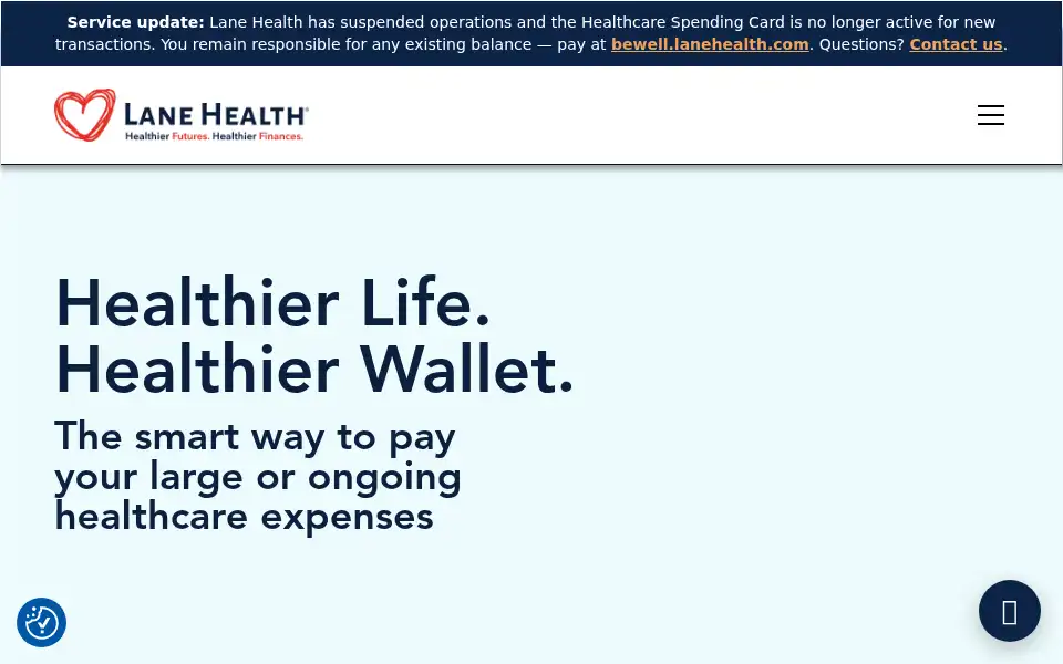 Screenshot of lanehealth.com