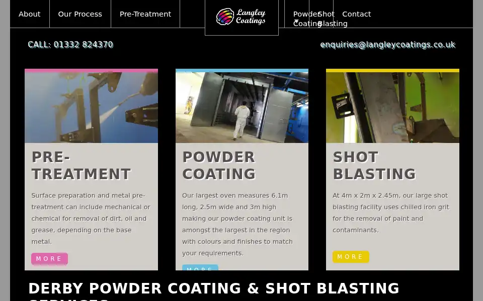 Screenshot of langleycoatings.co.uk
