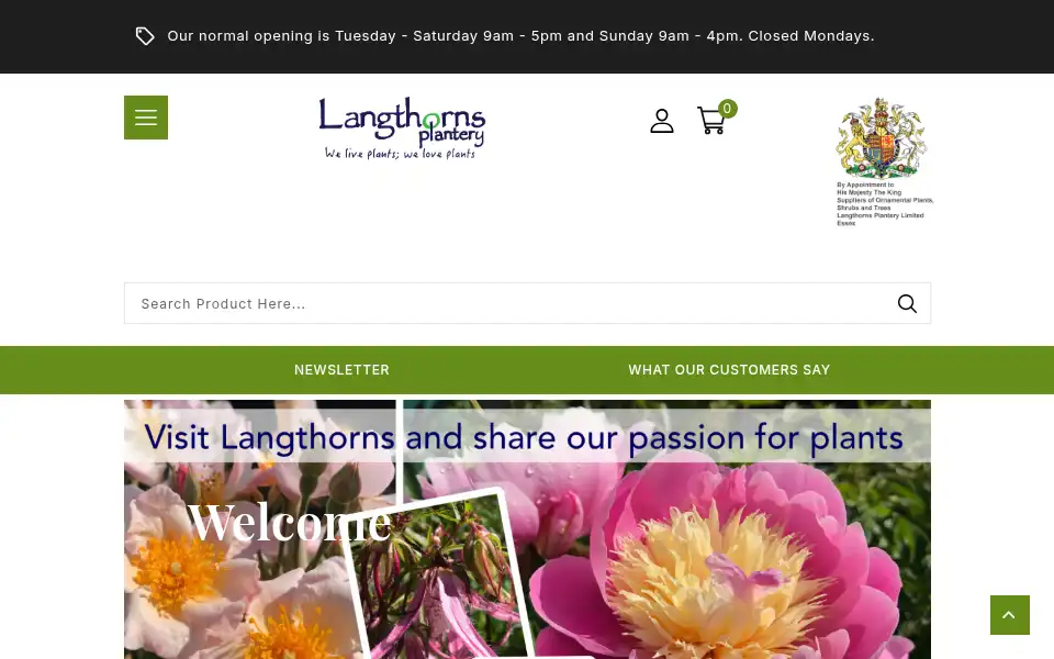 Screenshot of langthorns.com