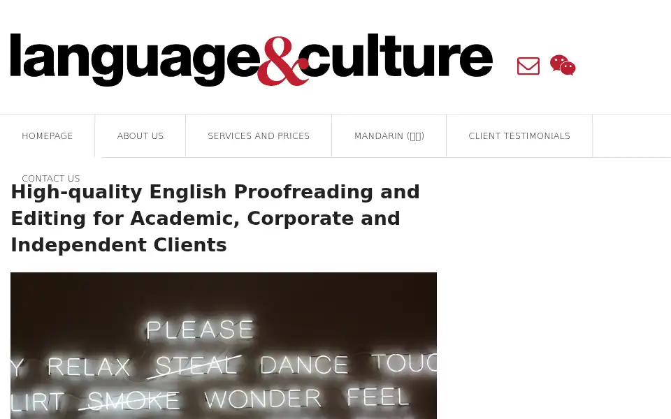 Screenshot of languageandculture.co.uk