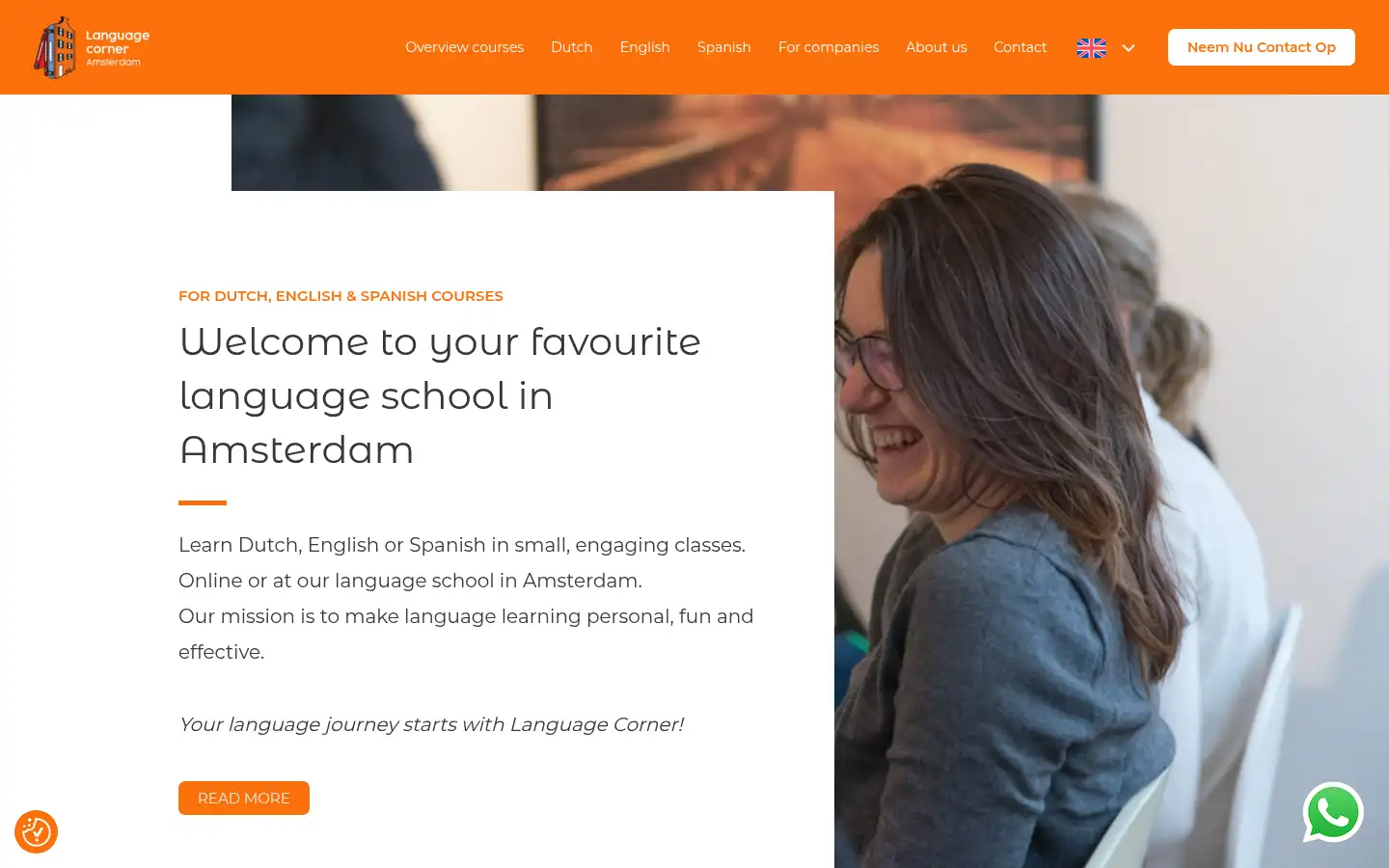 Screenshot of languagecorner.amsterdam