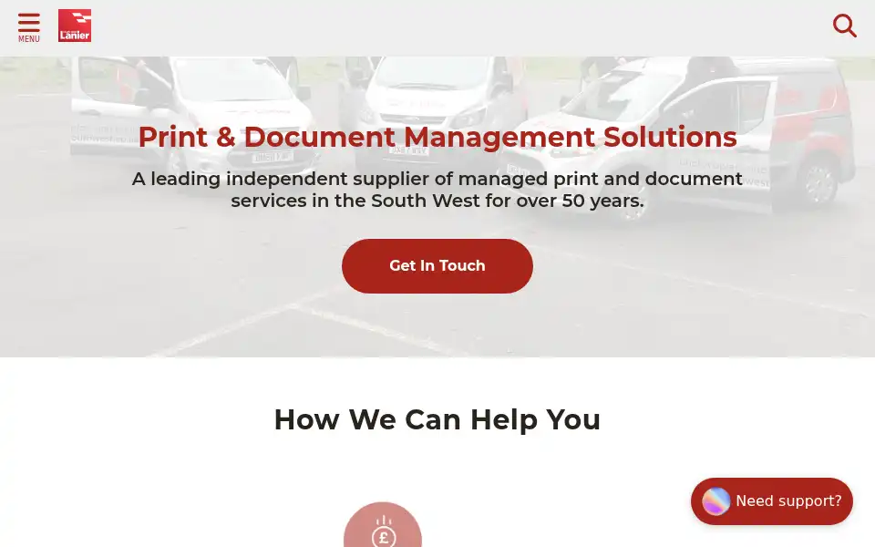 Screenshot of laniersouthwest.co.uk