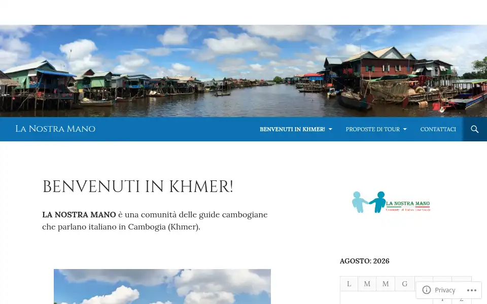 Screenshot of lanostramano.wordpress.com