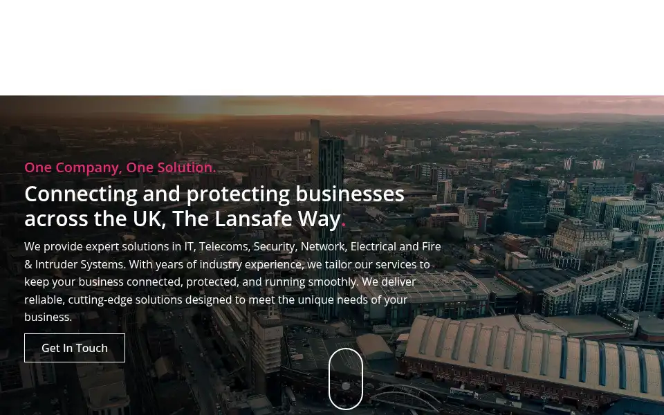 Screenshot of lansafe.co.uk