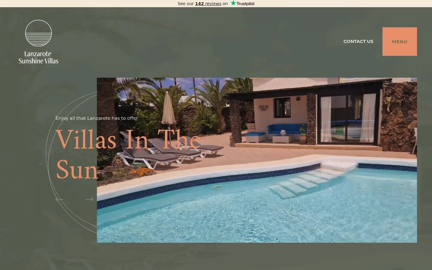 Screenshot of lanzarotesunshinevillas.com