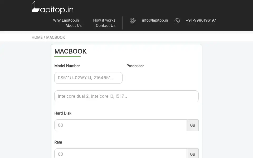 Screenshot of lapitop.in