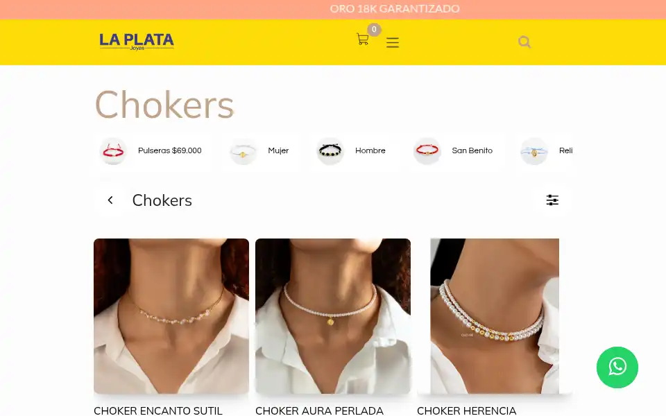 Screenshot of laplatajoyas.com
