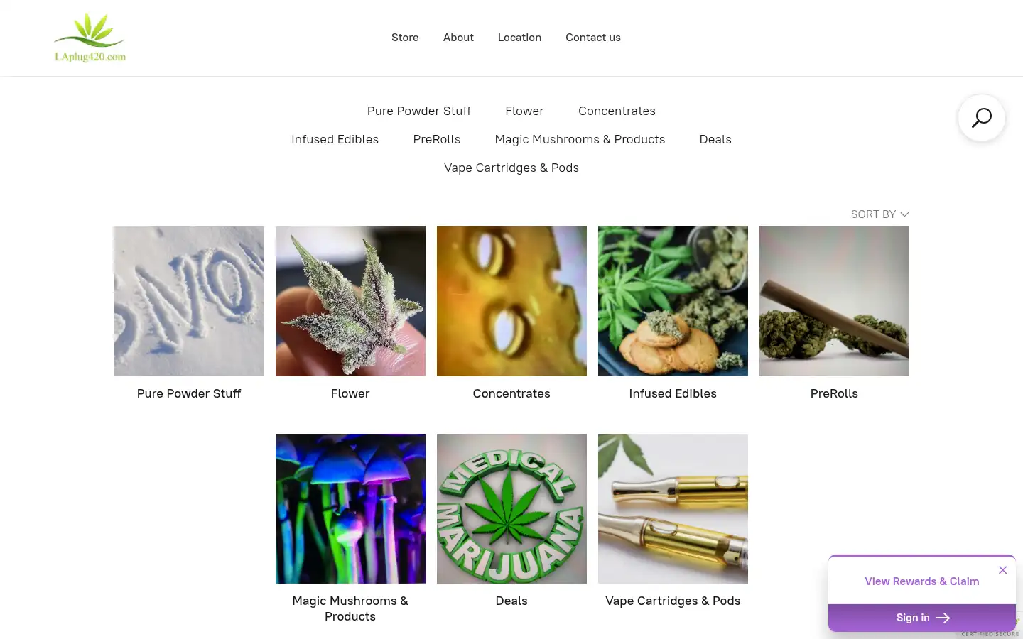 Screenshot of laplug420.com