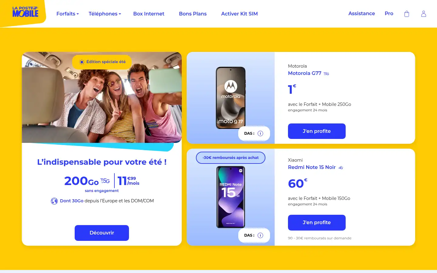 Screenshot of lapostemobile.fr