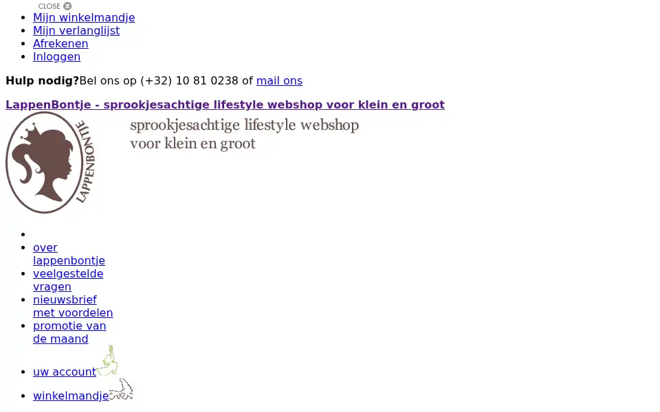 Screenshot of lappenbontje.com