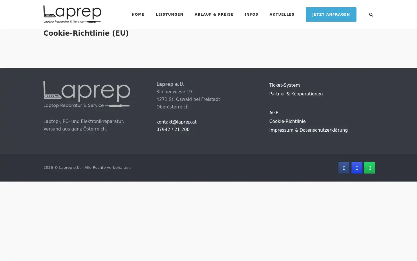 Screenshot of laprep.at