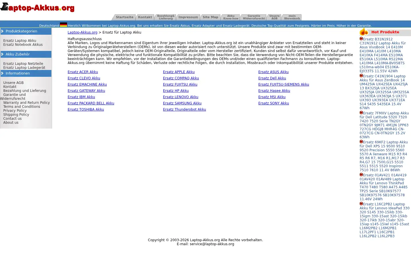 Screenshot of laptop-akkus.org