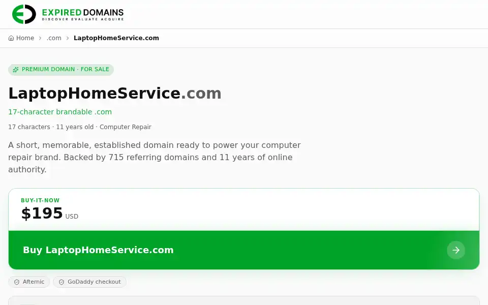 Screenshot of laptophomeservice.com