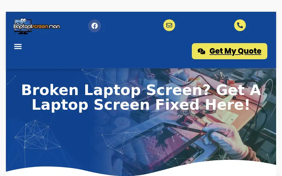 Screenshot of laptopscreenman.com.au