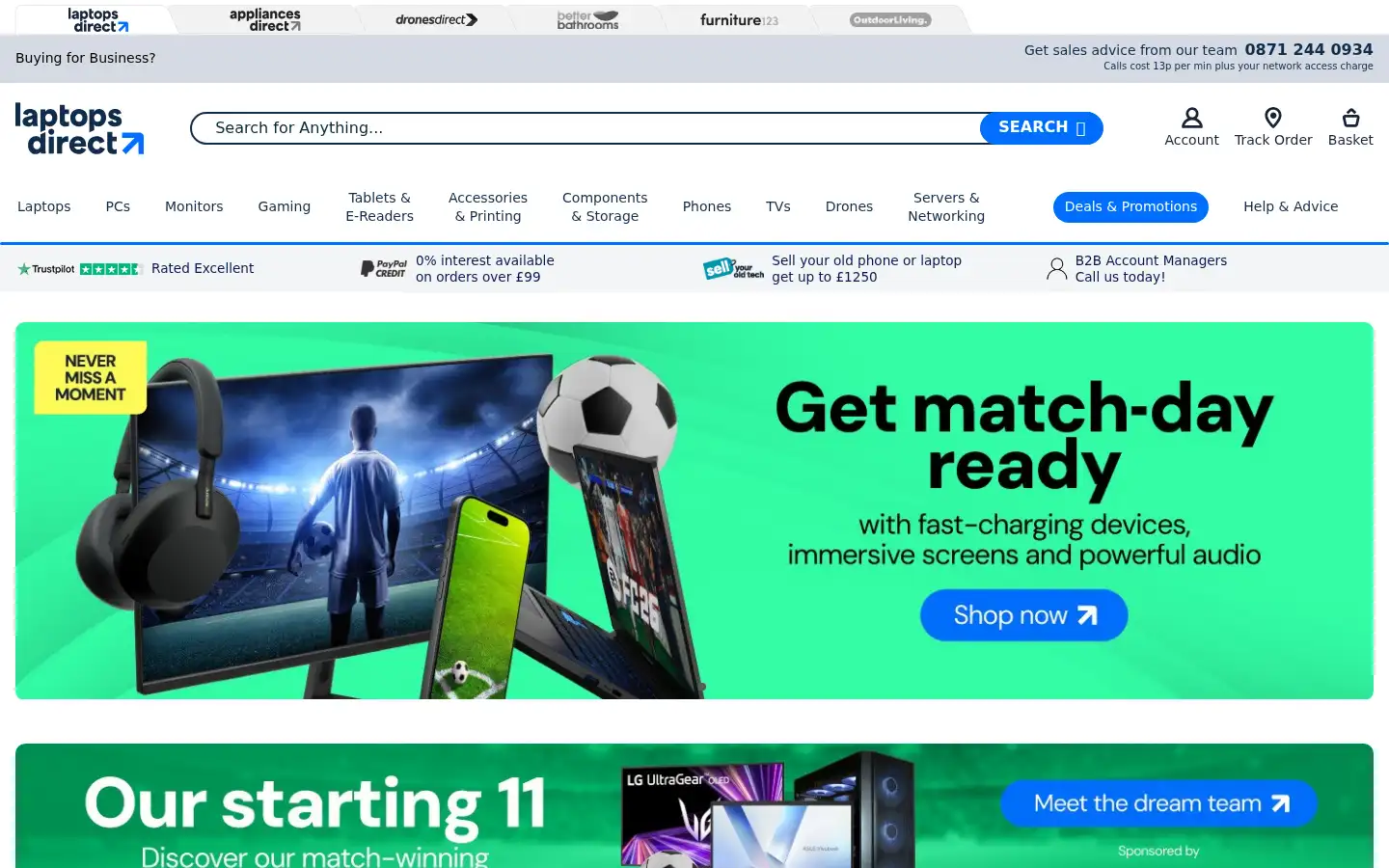 Screenshot of laptopsdirect.co.uk