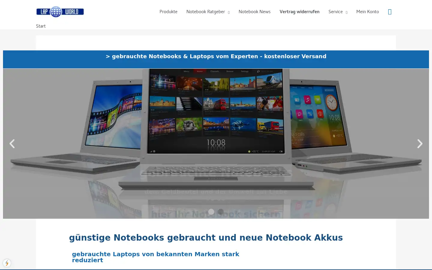 Screenshot of lapworld.de