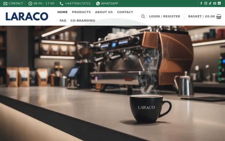 Screenshot of laraco.co.uk