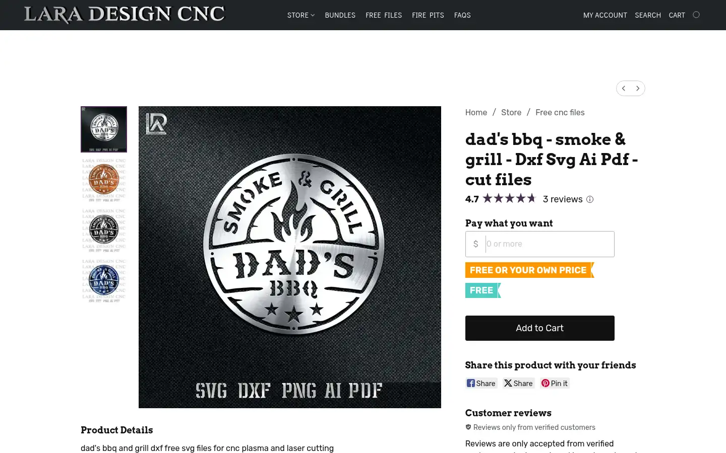 Screenshot of laradesigncnc.com