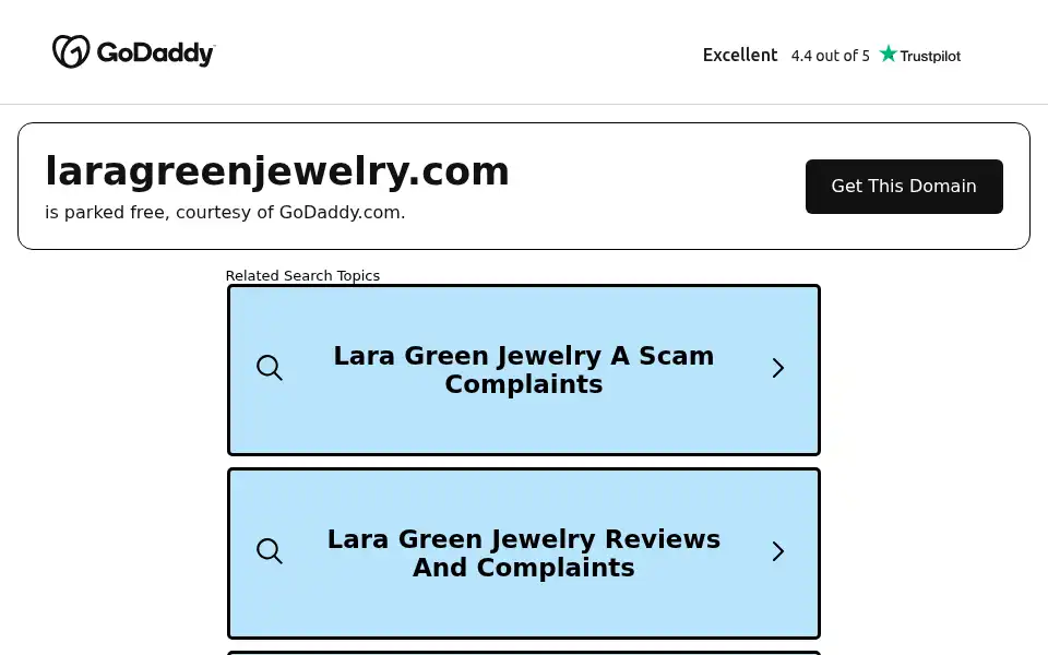 Screenshot of laragreenjewelry.com