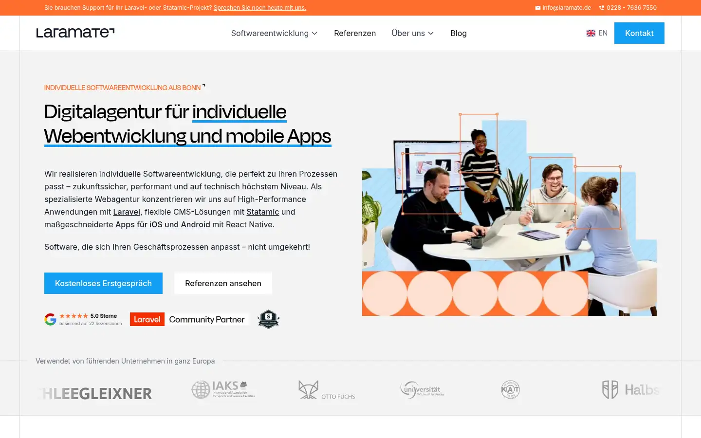 Screenshot of laramate.de