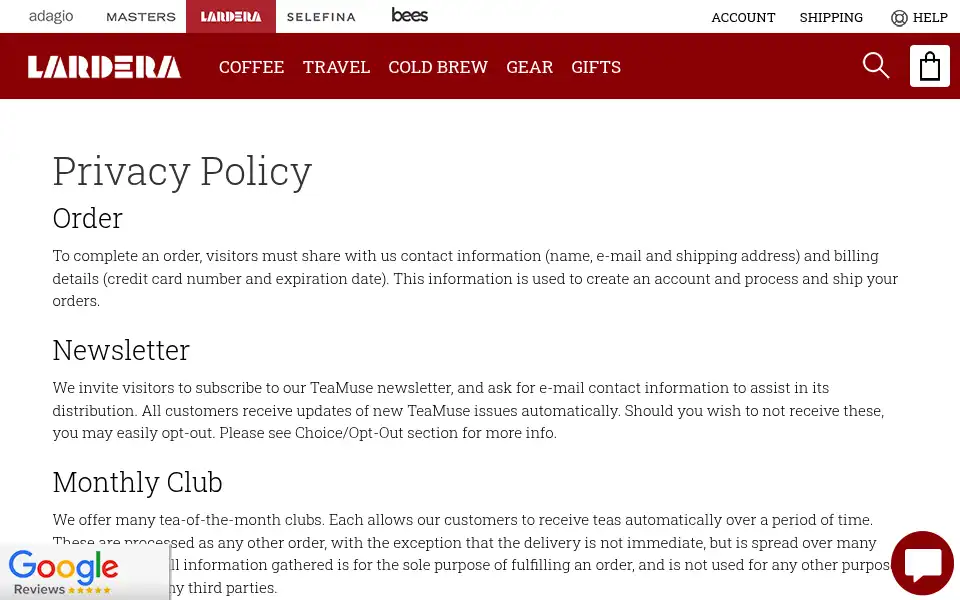 Screenshot of lardera.com
