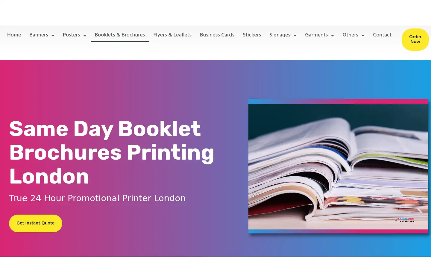 Screenshot of largeprint.london
