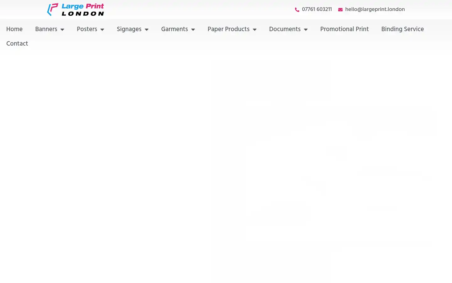 Screenshot of largeprintlondon.co.uk