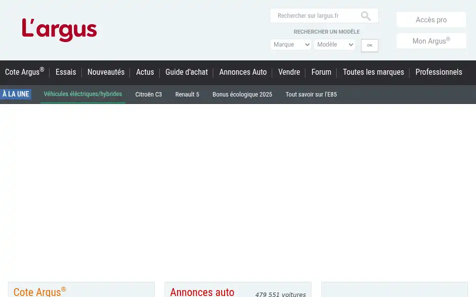 Screenshot of largus.fr