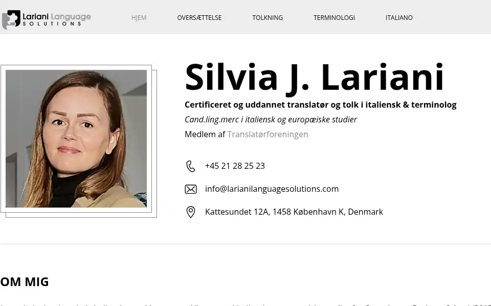 Screenshot of larianilanguagesolutions.com