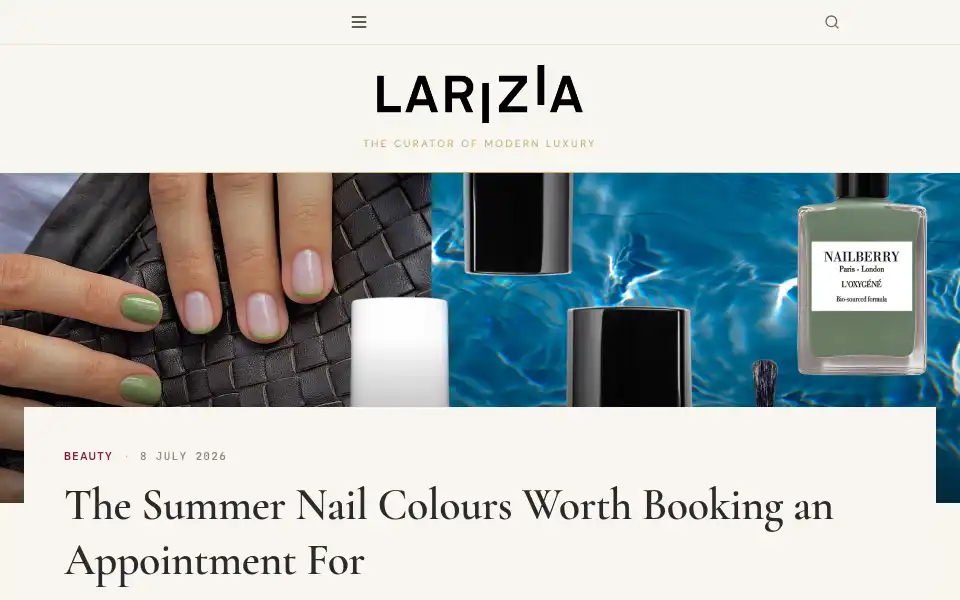 Screenshot of larizia.com