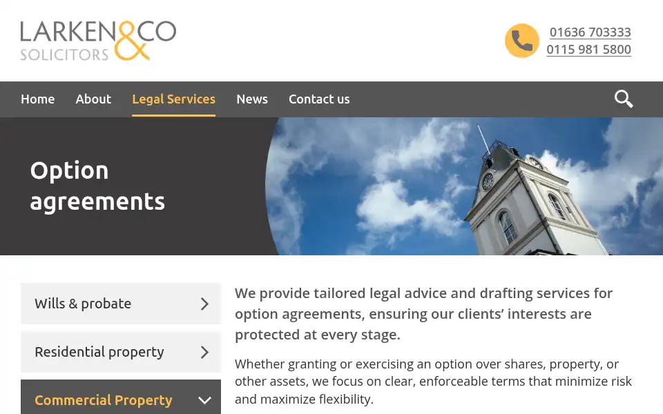 Screenshot of larken.co.uk