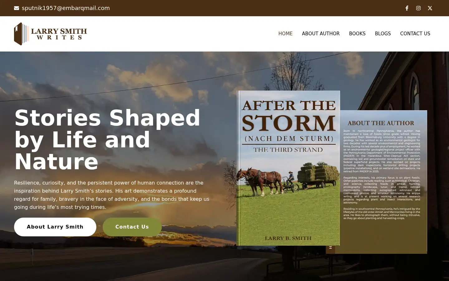 Screenshot of larrysmithwrites.com